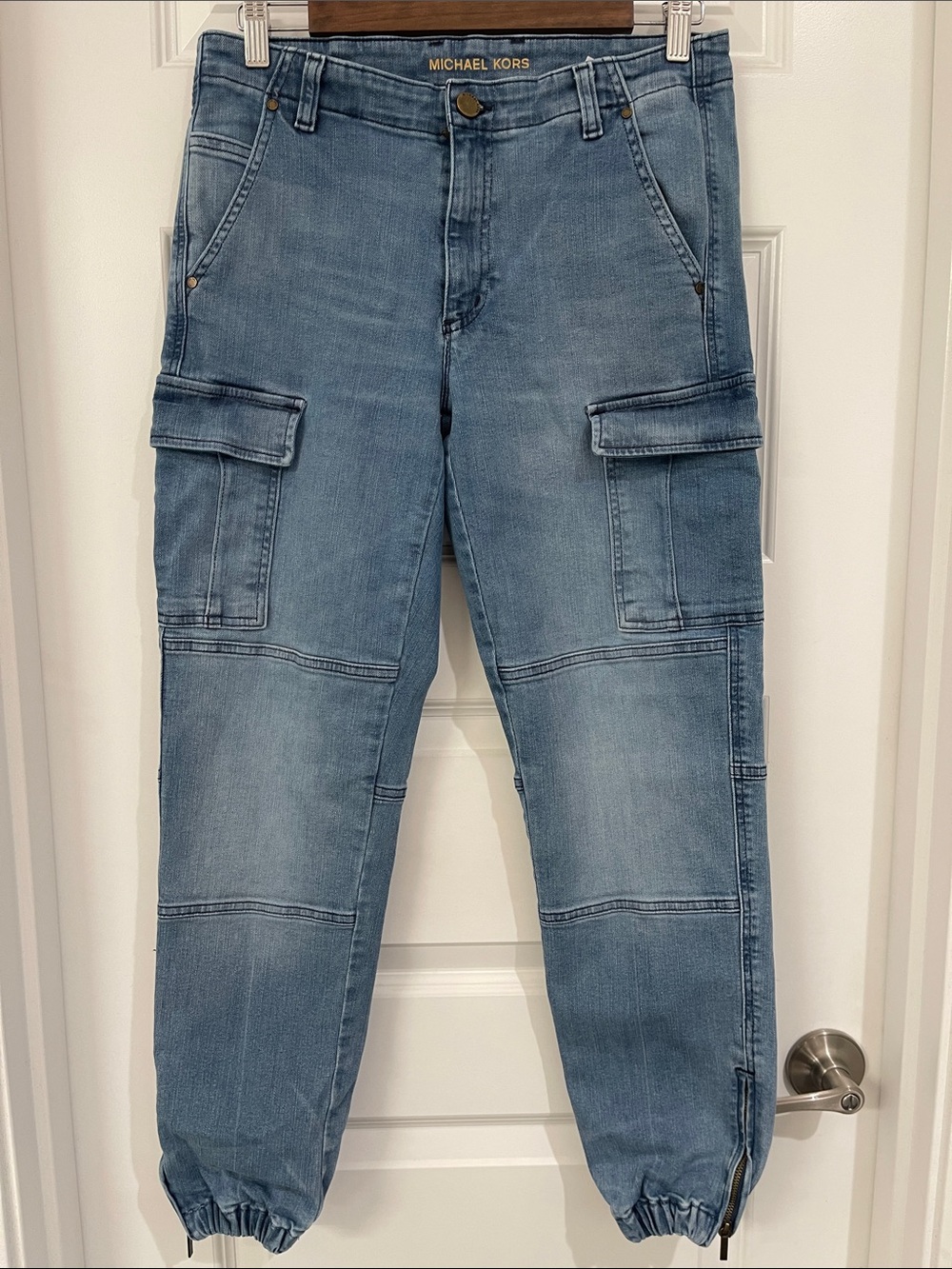 Michael Kors Light Wash Women's Cargo Pants